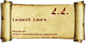 Leipnik Laura névjegykártya
